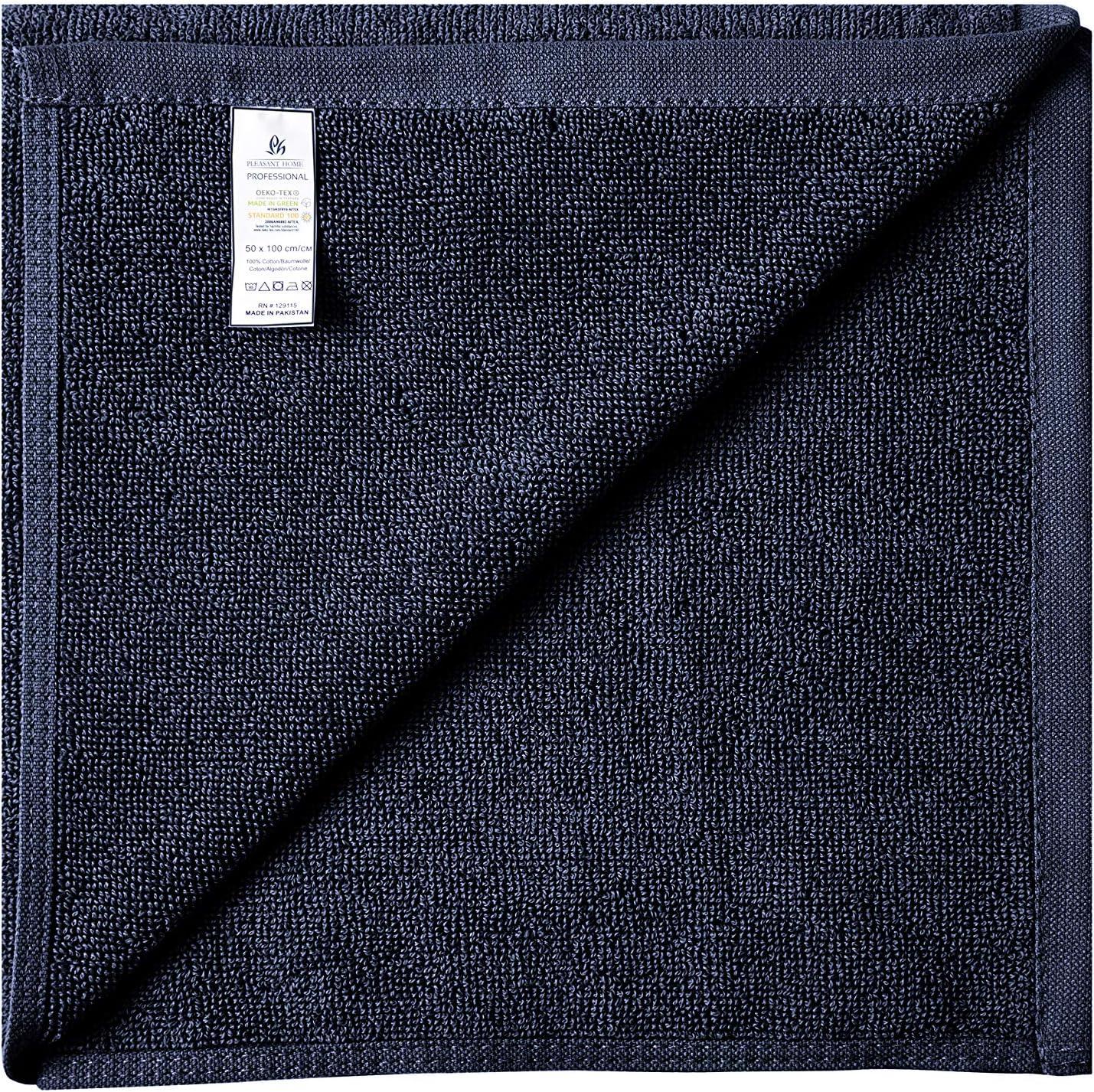 Hand Towels - 6-Pack, Softest 100% Cotton by California Design Den - Navy Blue, Six-Pcs Hand Towels