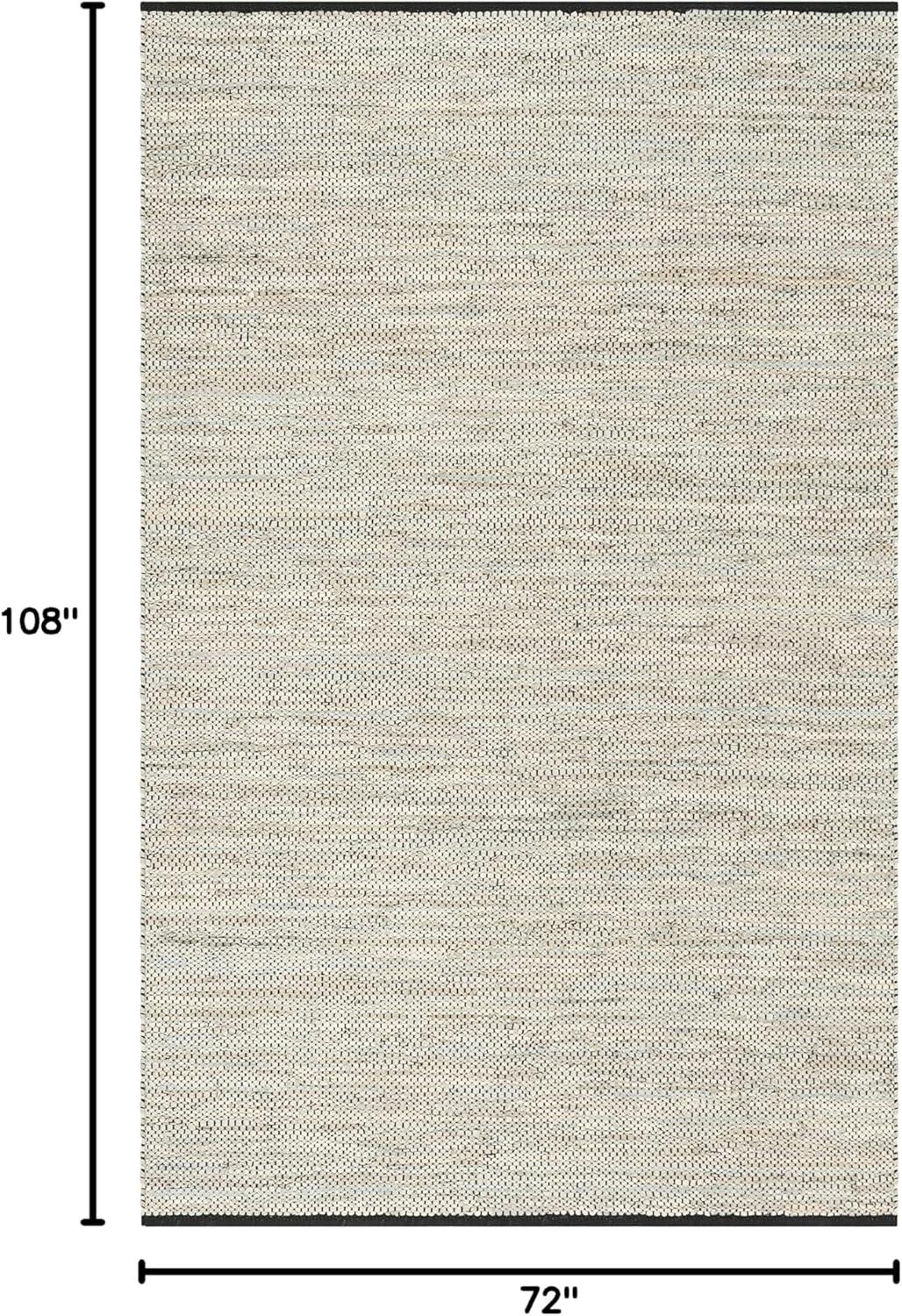 Vintage Leather VTL104 Hand Woven Indoor Area Rug - Beige - 6'x9' - Safavieh