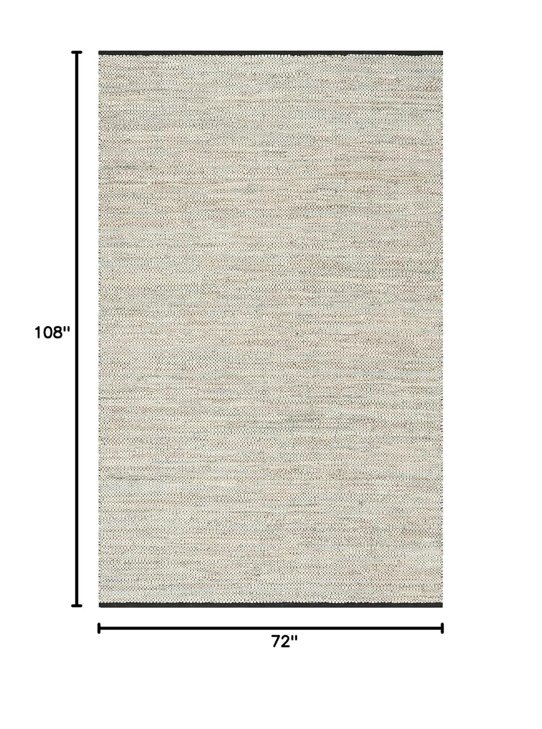 Vintage Leather VTL104 Hand Woven Indoor Area Rug - Beige - 6'x9' - Safavieh