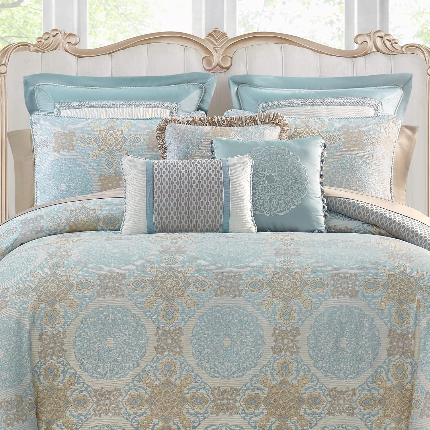 Waterford Bedding Jonet Fringe Reversible Throw Pillow (Set of 3)