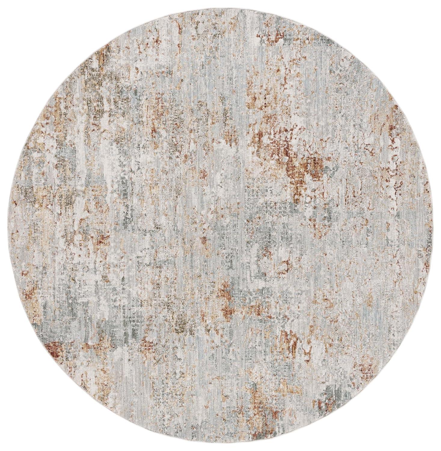 Adrianna ADN200 Machine Made Indoor Area Rug - Blue/Rust - 8'x10' - Safavieh