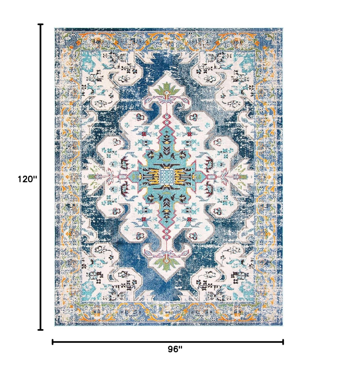 Madison MAD452 Power Loomed Indoor Area Rug - Navy/Grey - 8'x10' - Safavieh.