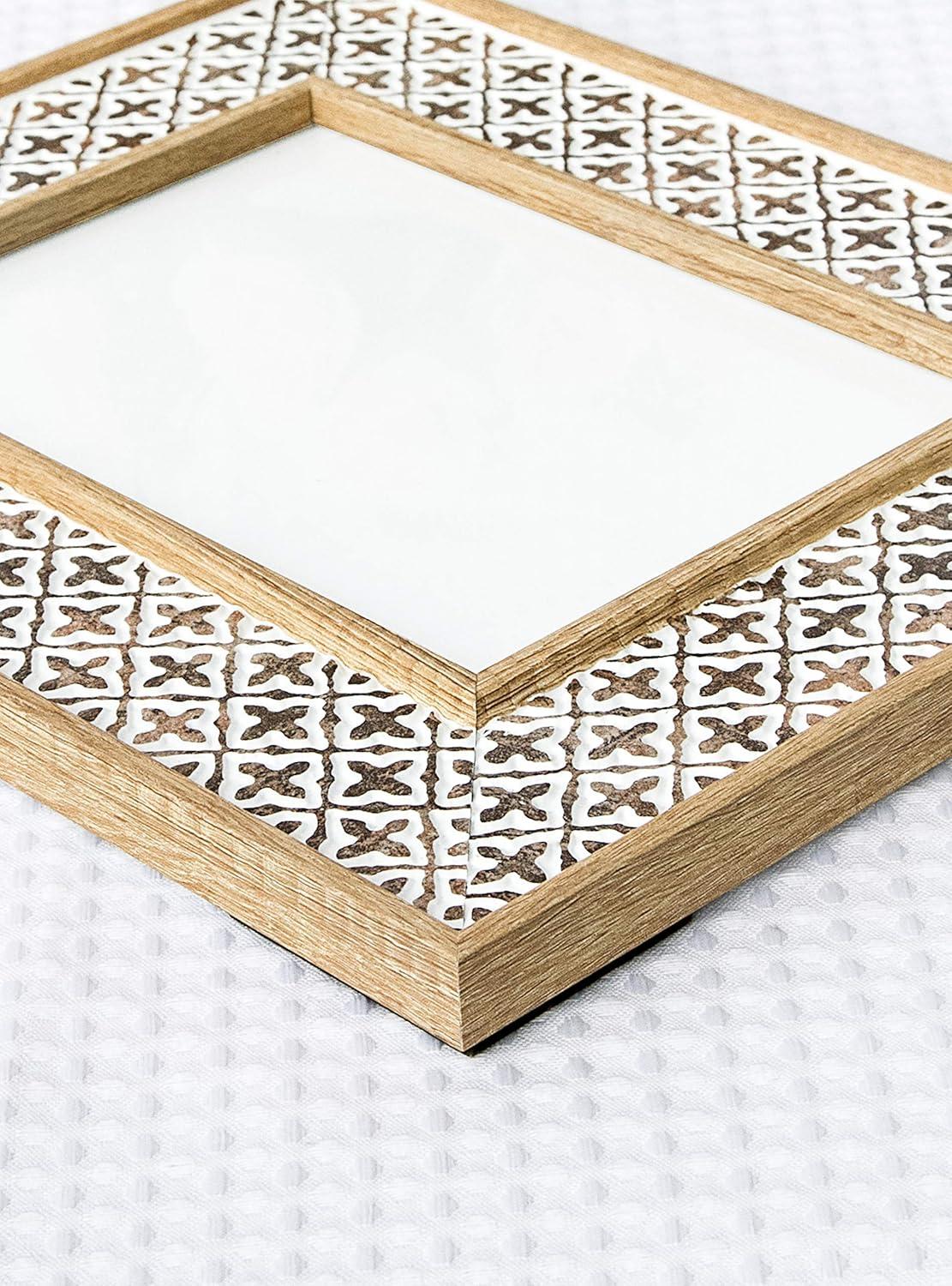 Afuly 5x7 Picture Frame Boho Picture Frames 3D Cross Pattern Distressed Moroccan Photo Frame Wall Desk Bohemia Home Office Decor Wedding Birthday Gifts for Mom Woman Grandma