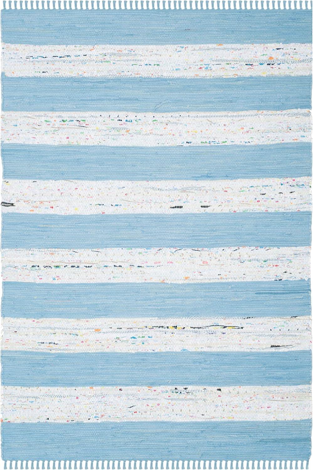 Montauk MTK720 Hand Woven Indoor Area Rug - Ivory/Turquoise - 4'x6' - Safavieh.