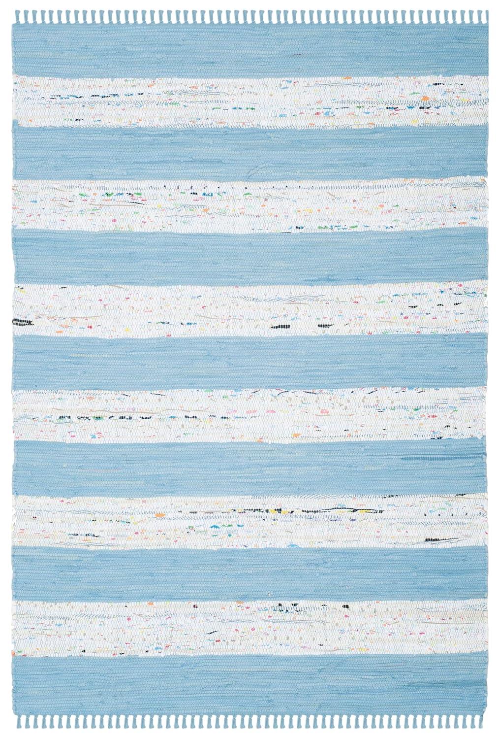 Montauk MTK720 Hand Woven Indoor Area Rug - Ivory/Turquoise - 4'x6' - Safavieh.