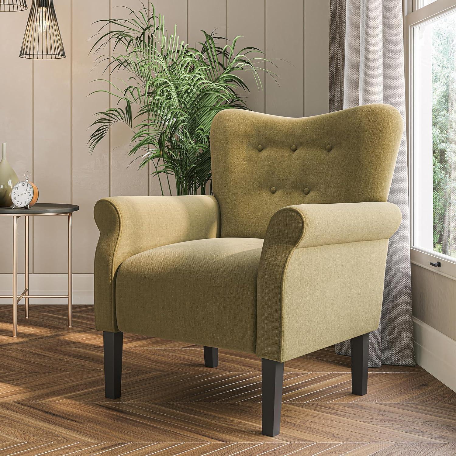 BELLEZE Accent Chair Armchair for Living Room - Allston (Avocado)