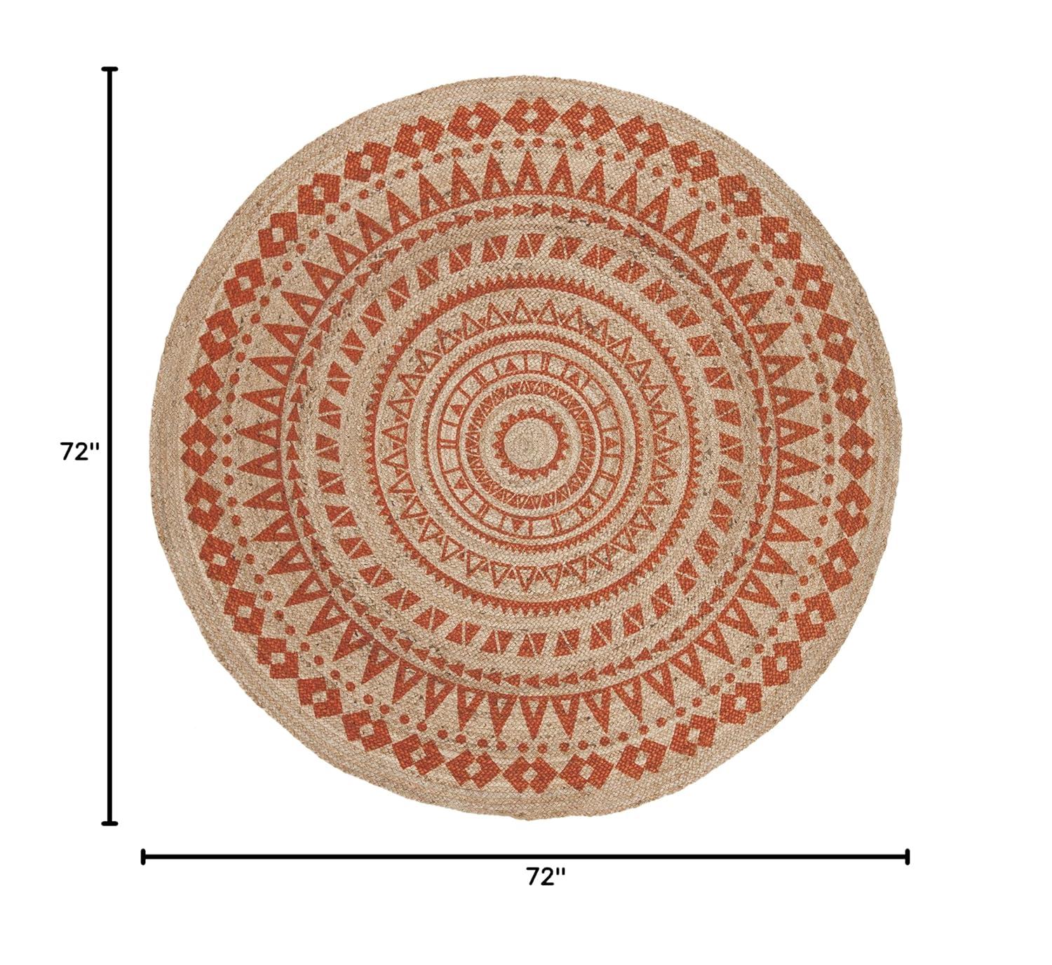 Natural Fiber NF802 Hand Woven Indoor Area Rug - Aqua/Natural - 6' Round - Safavieh