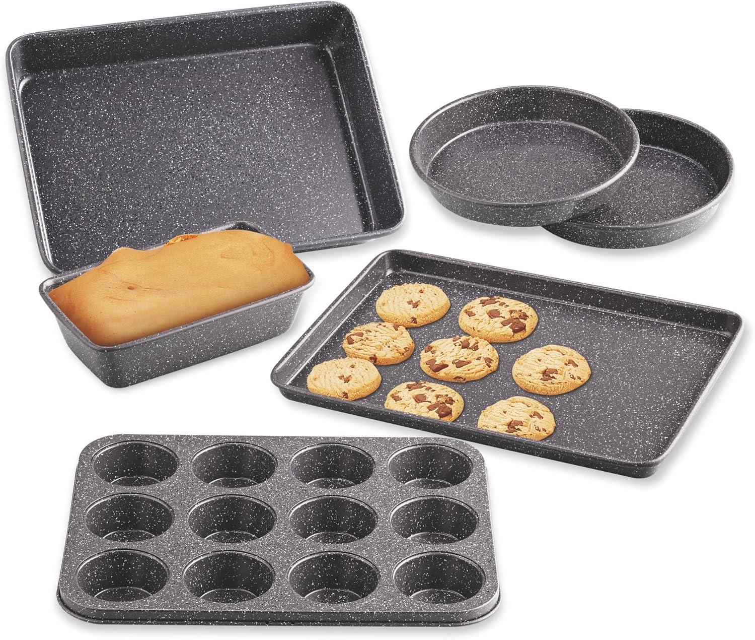 Black Heavy Gauge Nonstick 6-Piece Bakeware Set