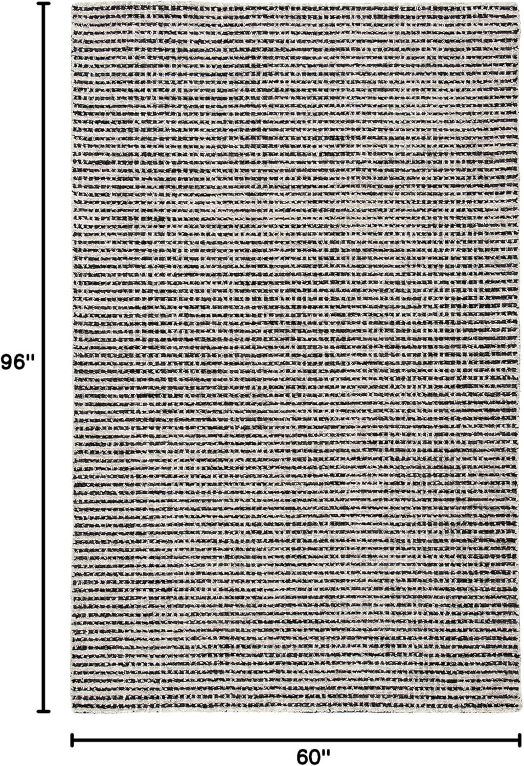 SAFAVIEH Abstract Stephanie Plaid Area Rug, Black/Ivory, 5' x 8'