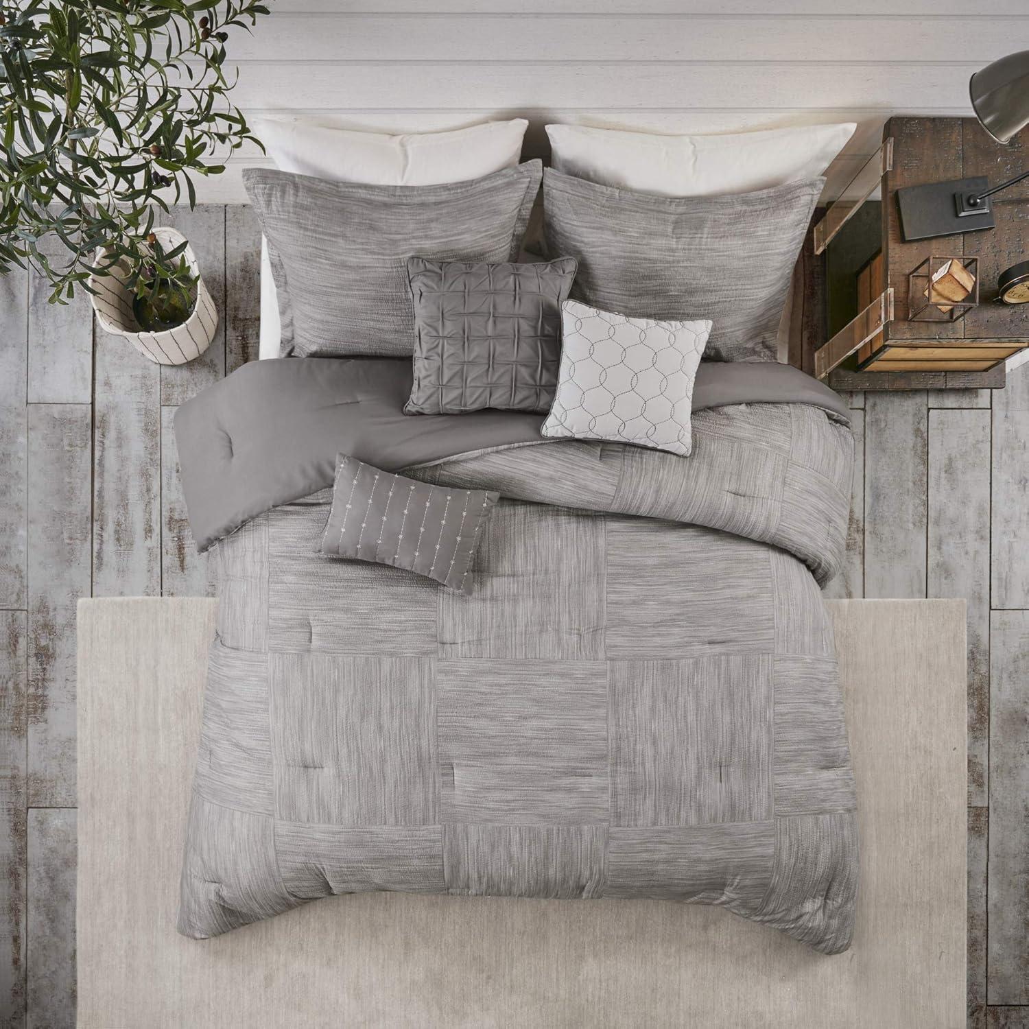 Madison Park Walter 7 Piece Printed Weave Seersucker Comforter Set
