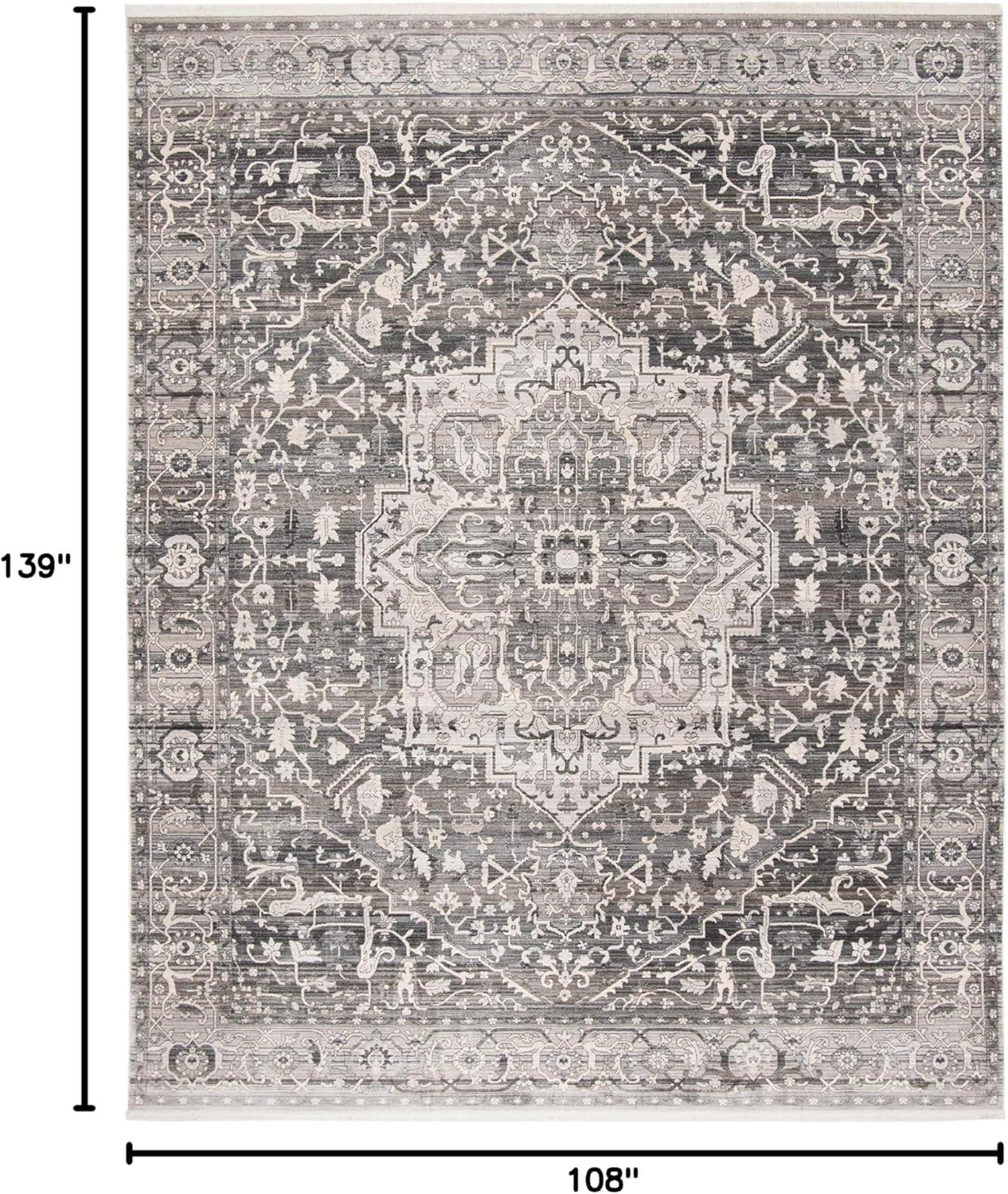 Vintage Persian VTP479 Power Loomed Indoor Area Rug - Grey/Charcoal - 9'x11'7" - Safavieh
