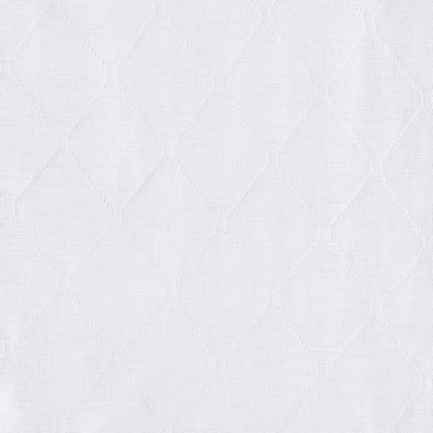 Madison Park Irina Solid Sheer Embroidered Window Scarf