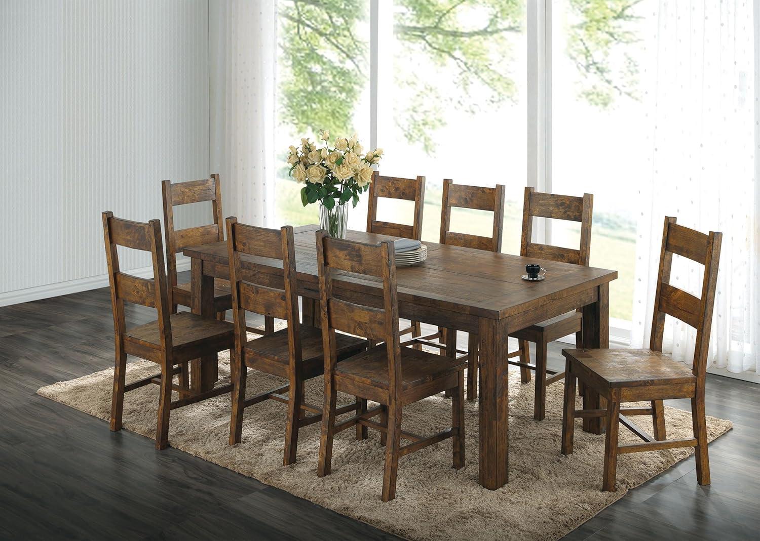 Newline Coleman Rectangular Dining Set Rustic Golden Brown