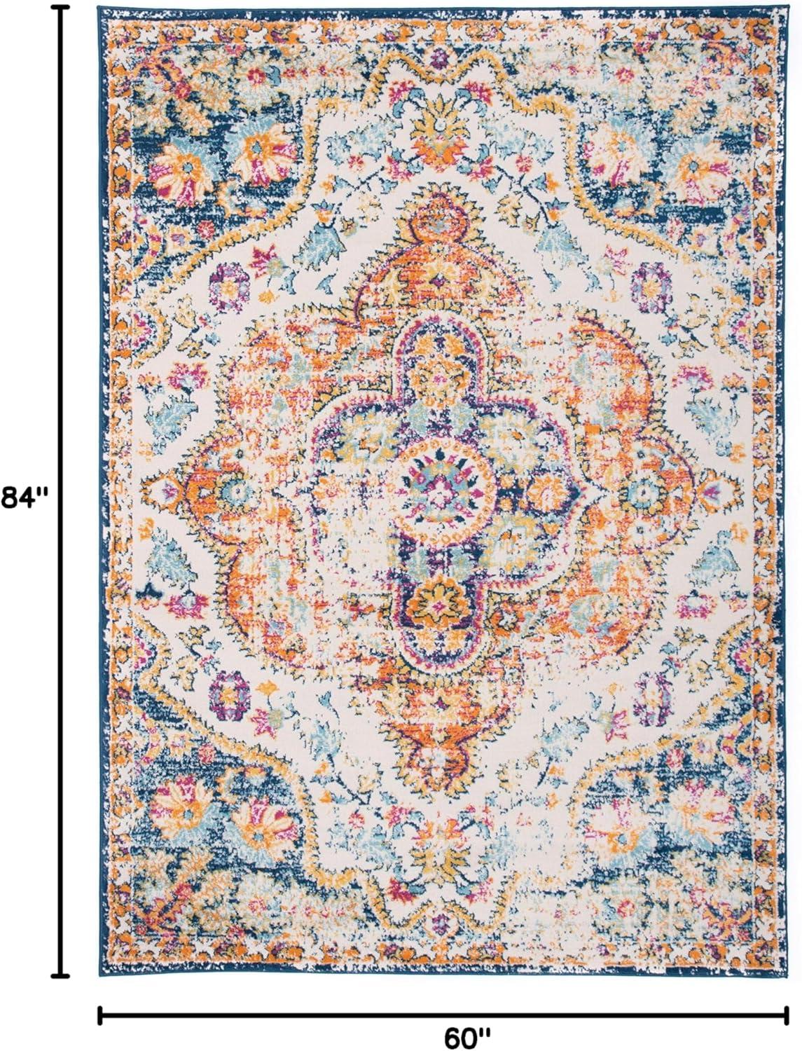 World Rug Gallery Distressed Vintage Bohemian Area Rug