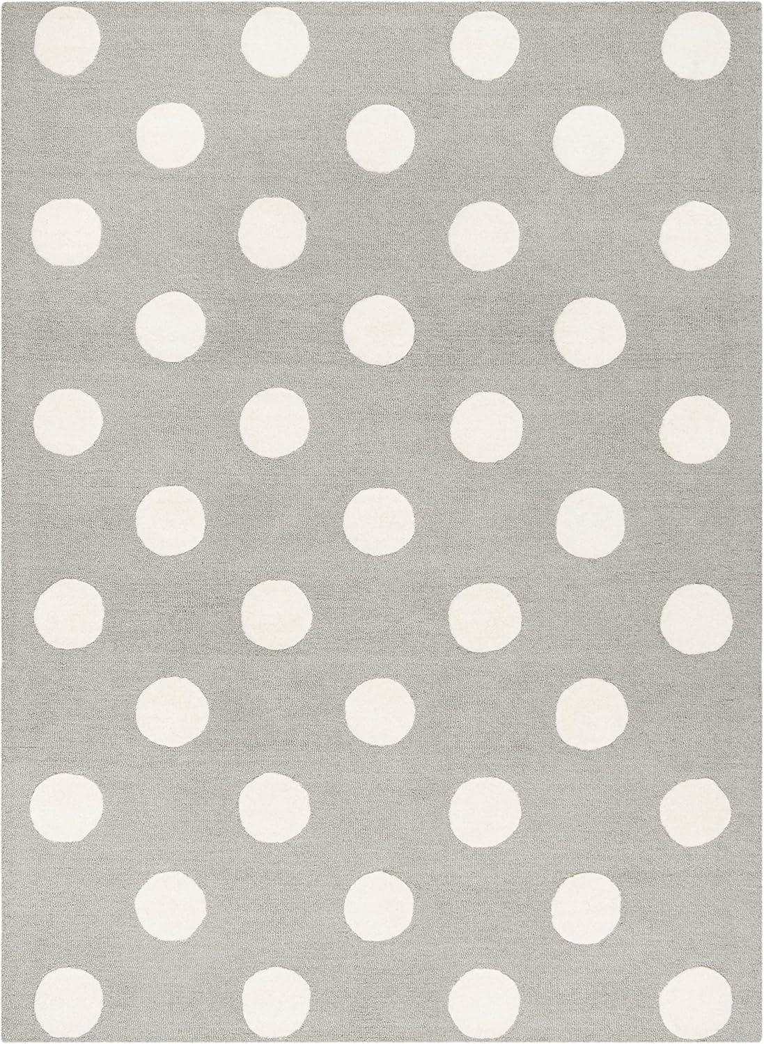 Safavieh Kids Polka Dots SFK904 Hand Tufted Indoor Area Rug - Ivory/Black - 5'x7' - Safavieh