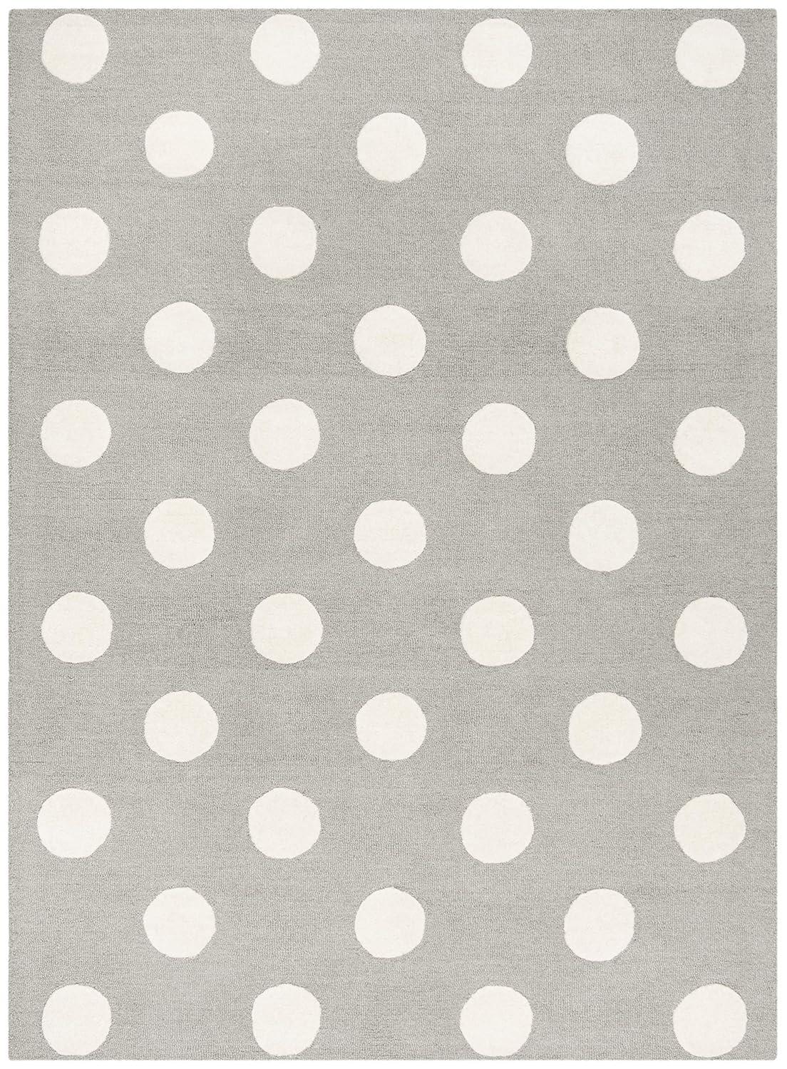 Safavieh Kids Polka Dots SFK904 Hand Tufted Indoor Area Rug - Ivory/Black - 5'x7' - Safavieh
