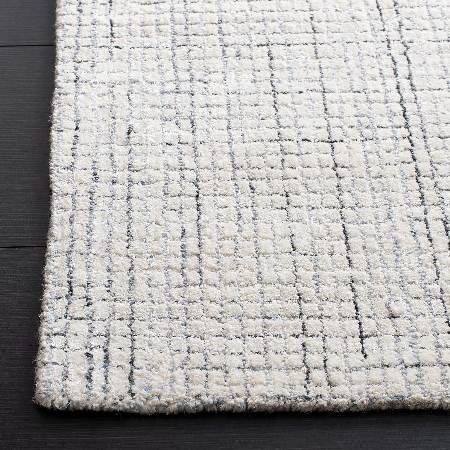 Abstract ABT470 Handmade Indoor Accent Rug - Ivory/Grey - 2'x3' - Safavieh