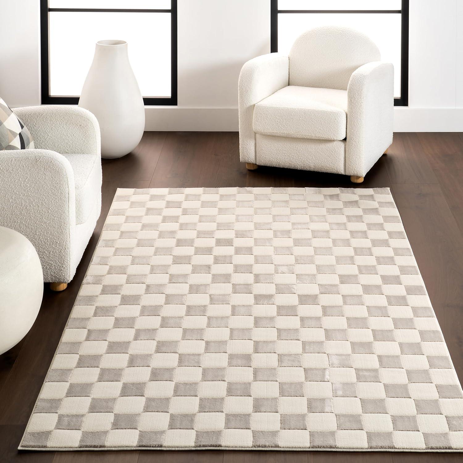 Nuloom Alaiya Checkered Machine Washable Indoor Area Rug