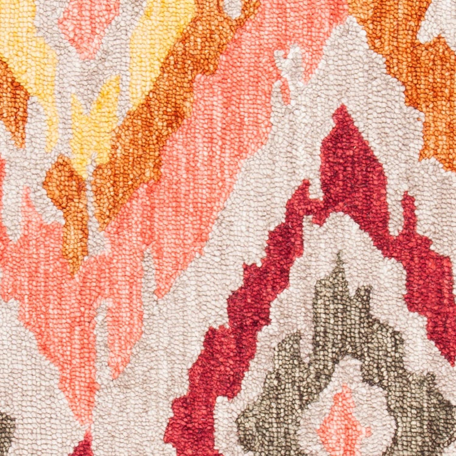 Ikat IKT337 Hand Tufted Area Rug - Beige/Pink - 8'9"x11'9" - Safavieh.