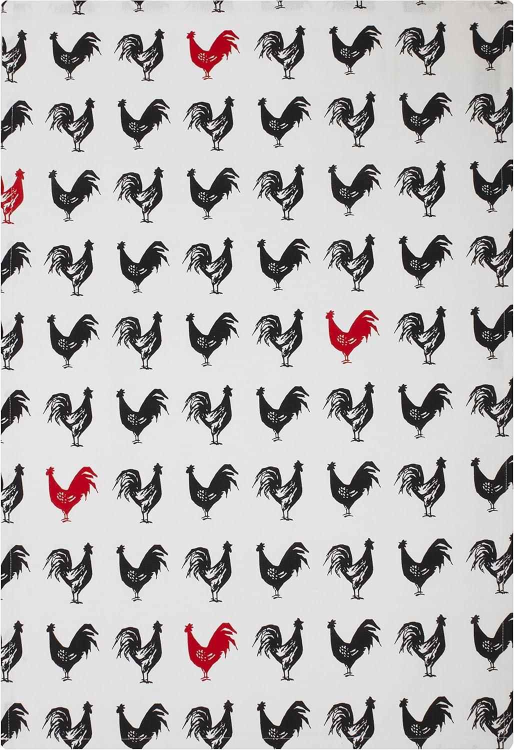 MUkitchen Kitchen Designer Print Towel Set, French Hen