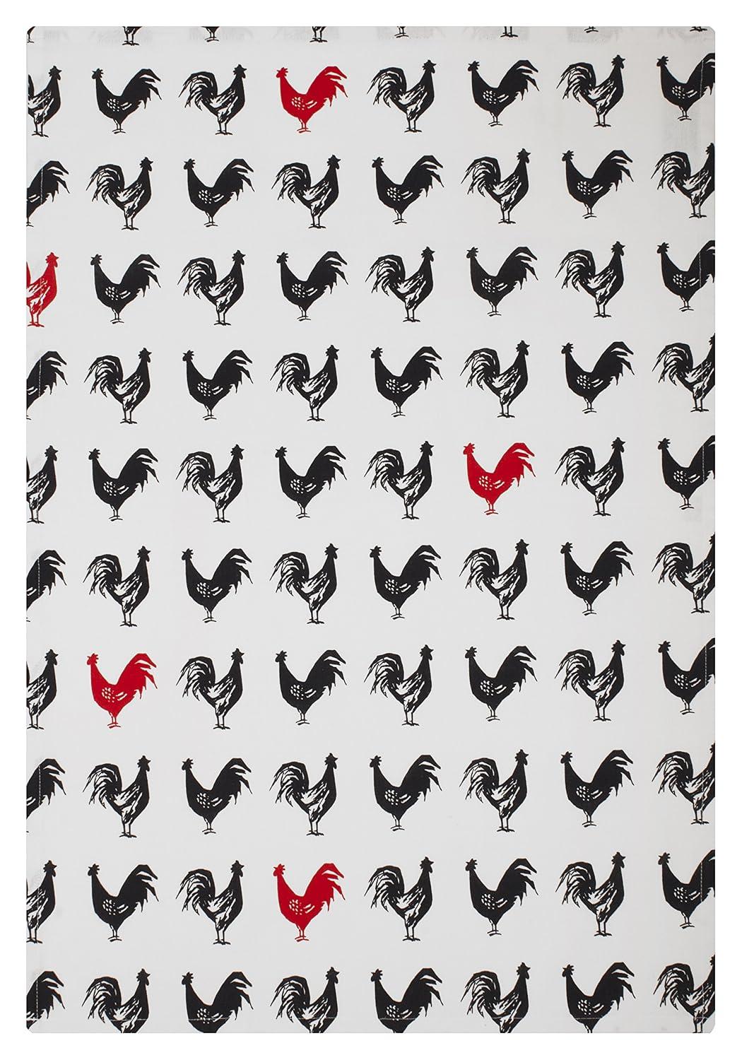 MUkitchen Kitchen Designer Print Towel Set, French Hen