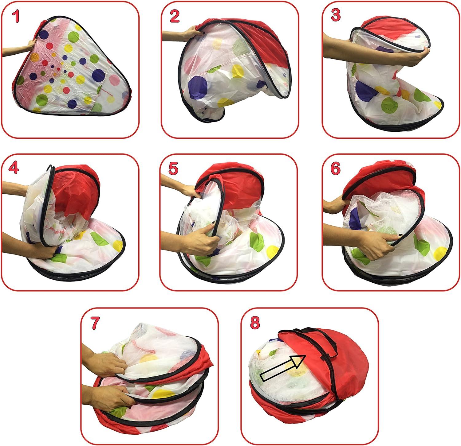 Kiddey Kids Ball Pit Play Tent - 100 Ball Pit Balls Included - Pops up No Assembly Required - Use as a Ball Pit or As an Indoor/Outdoor Play Tent, (Ball Pit with Balls)