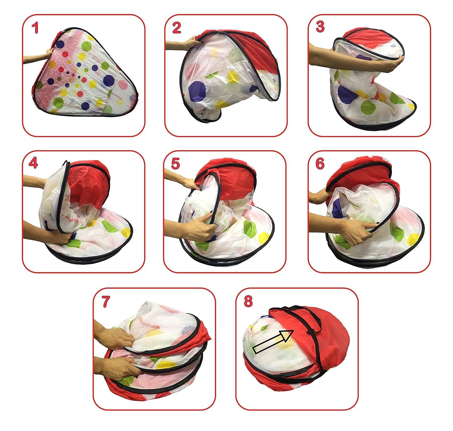 Kids Play Tent with 100 Balls – 39″x39″ Pop-Up Ball Pit Playhouse – Indoor/Outdoor Toy with Mesh Windows & Carry Bag