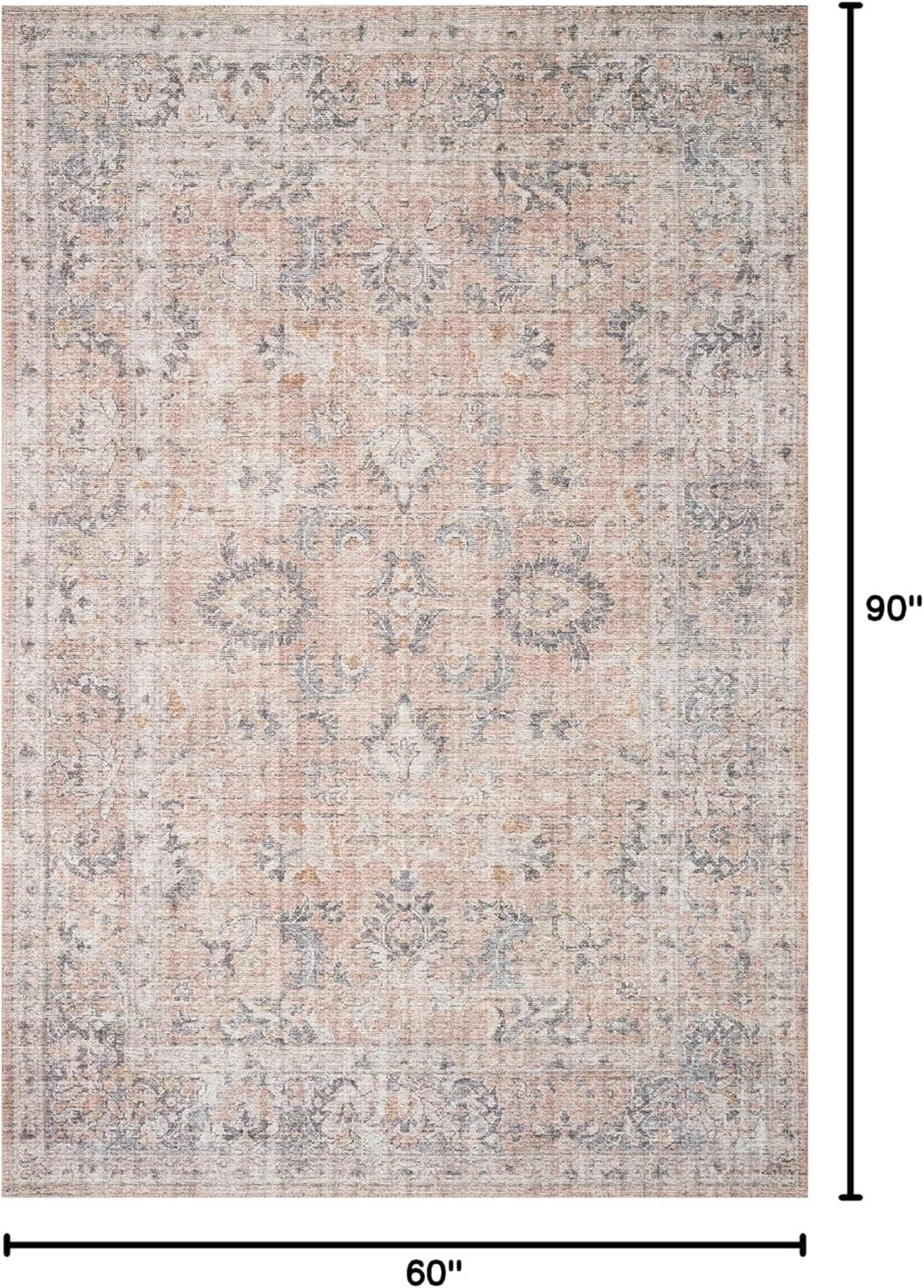 Roze Rug - Blush and Grey / 5' x 7'6"