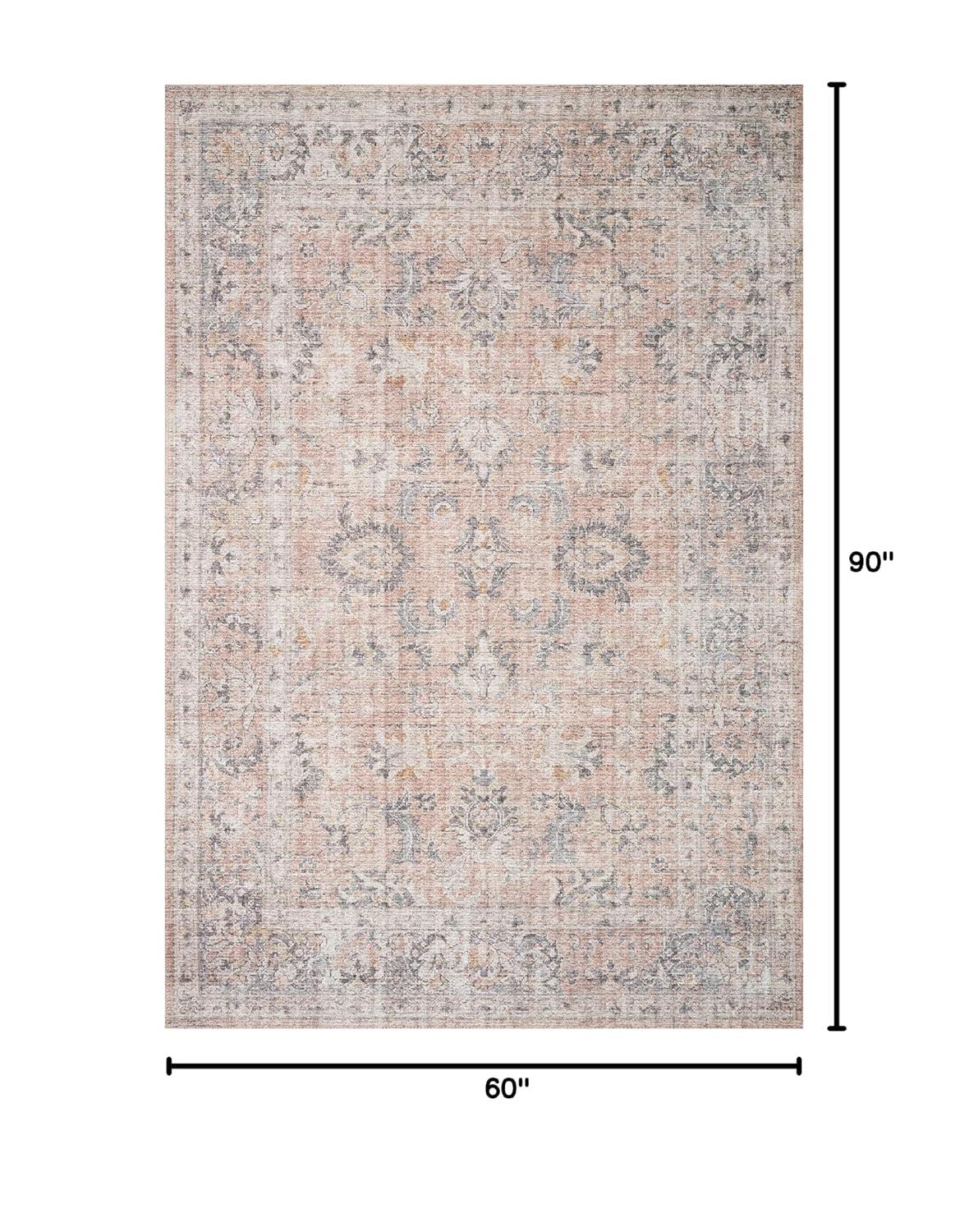 Roze Rug - Blush and Grey / 5' x 7'6"