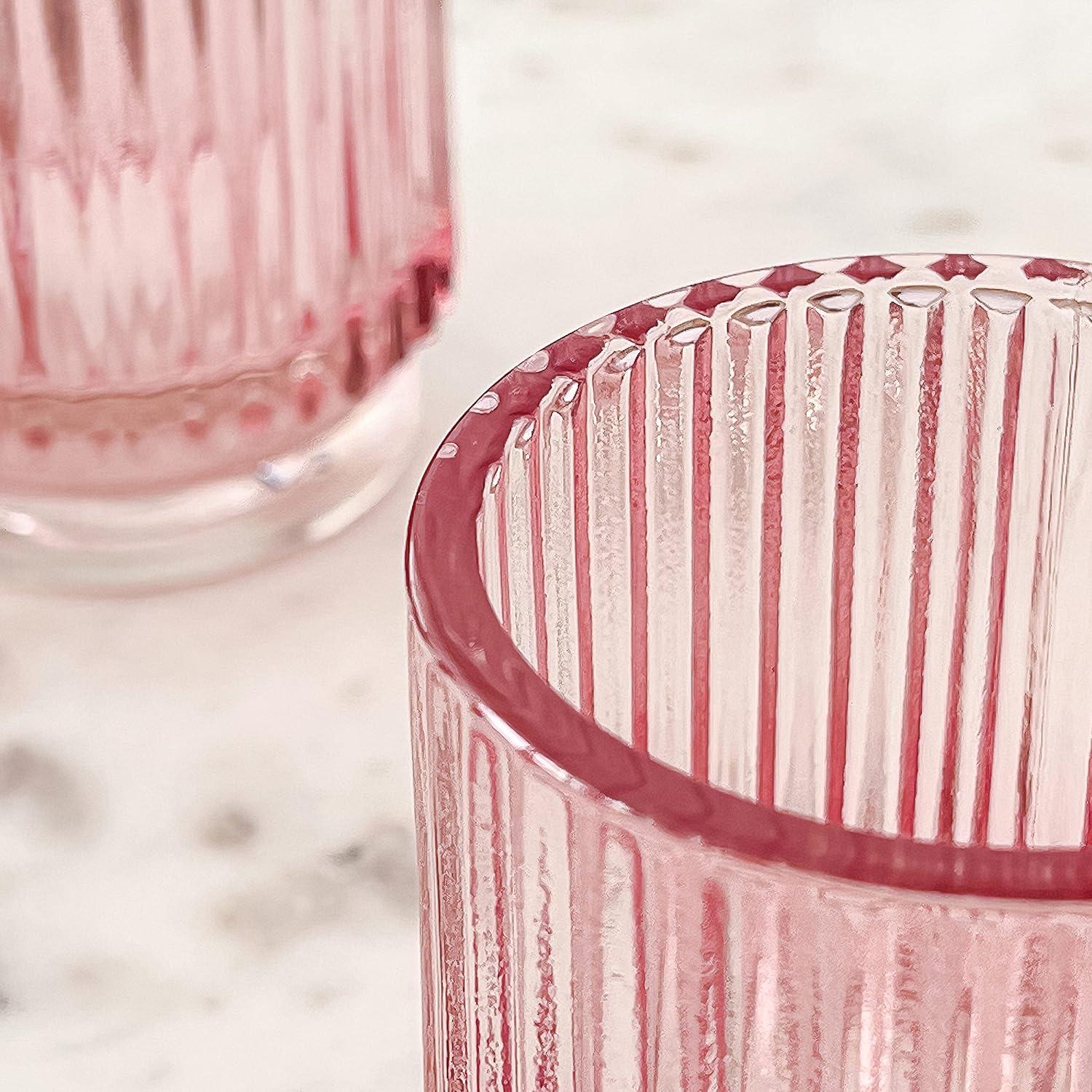 Ribbed Glass Votive Candle Holder (Set of 6)