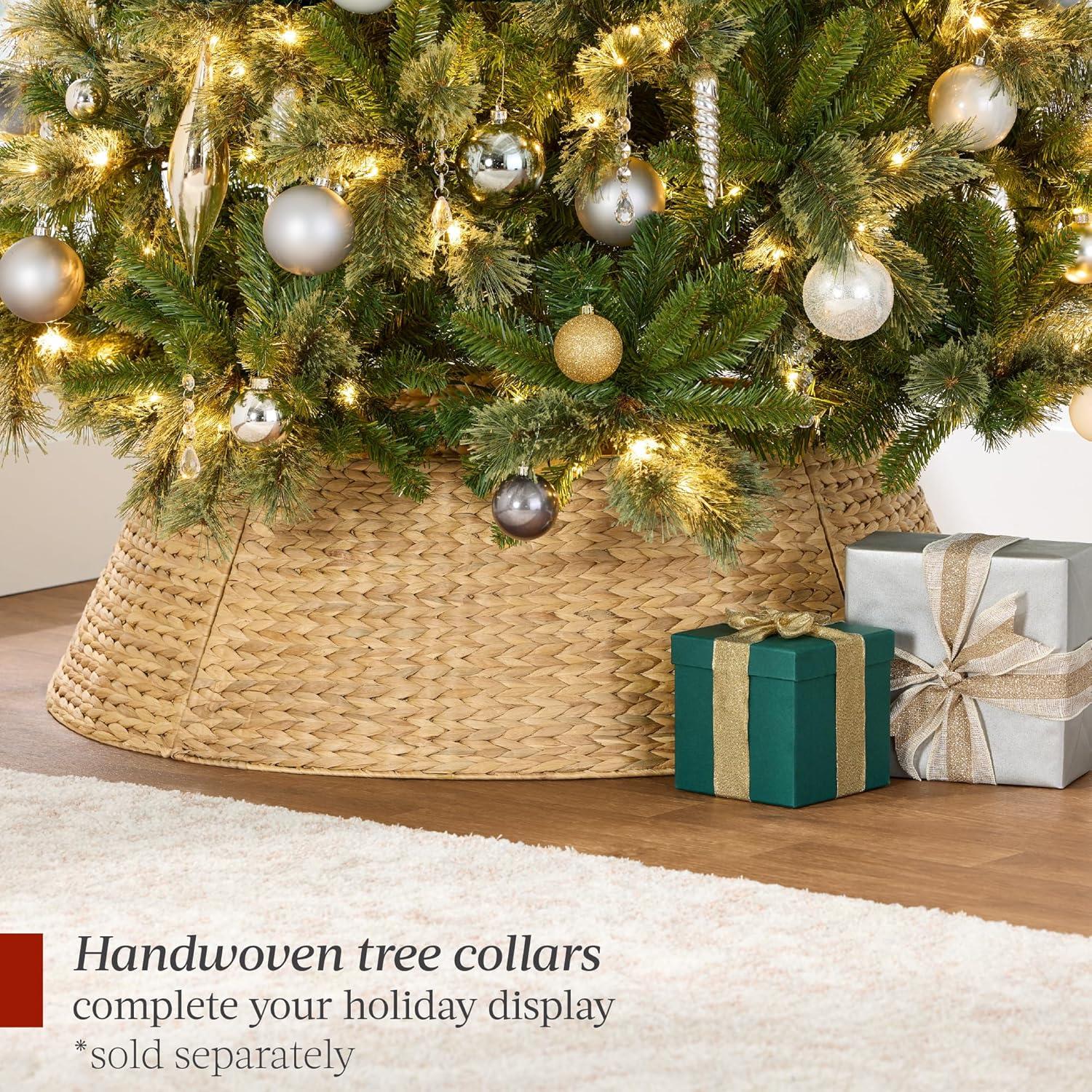 Best Choice Products 7.5ft Pre-Lit Cashmere Christmas Tree Holiday Decor w/ Cordless Connection, 2-in-1 LED Lights