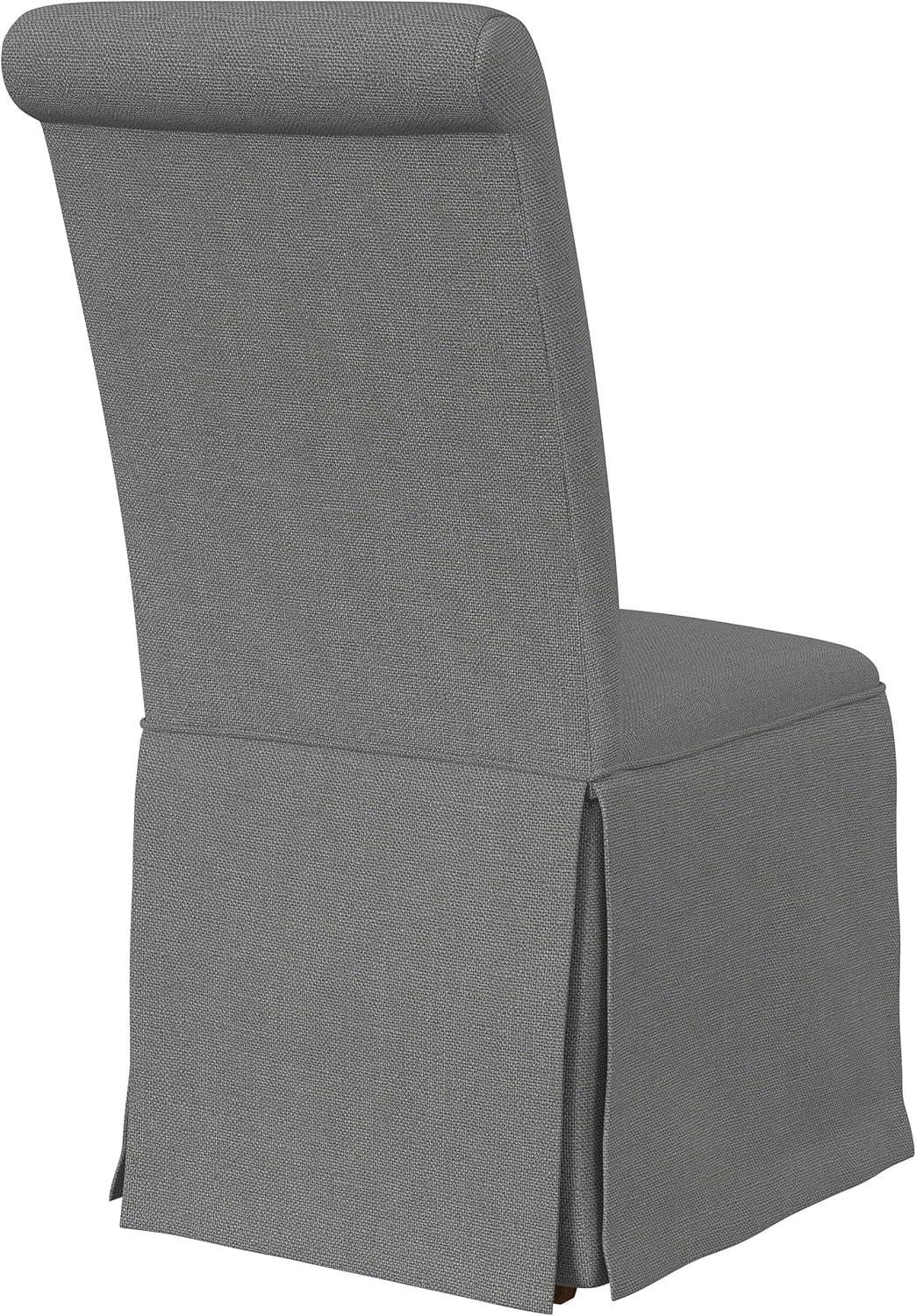 Wildon Home® Catrina Gray Upholstered Skirted Dining Chair (Set of 2)