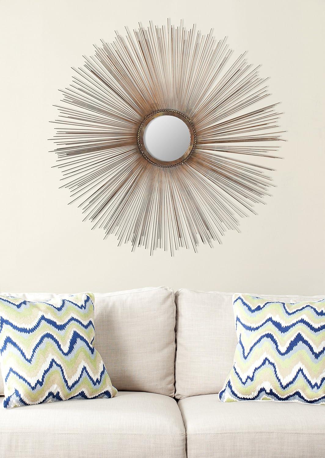 Safavieh Handmade Art Copper Sunburst 41-inch Decorative Mirror - 40.8" x 40.8" x 0.8"