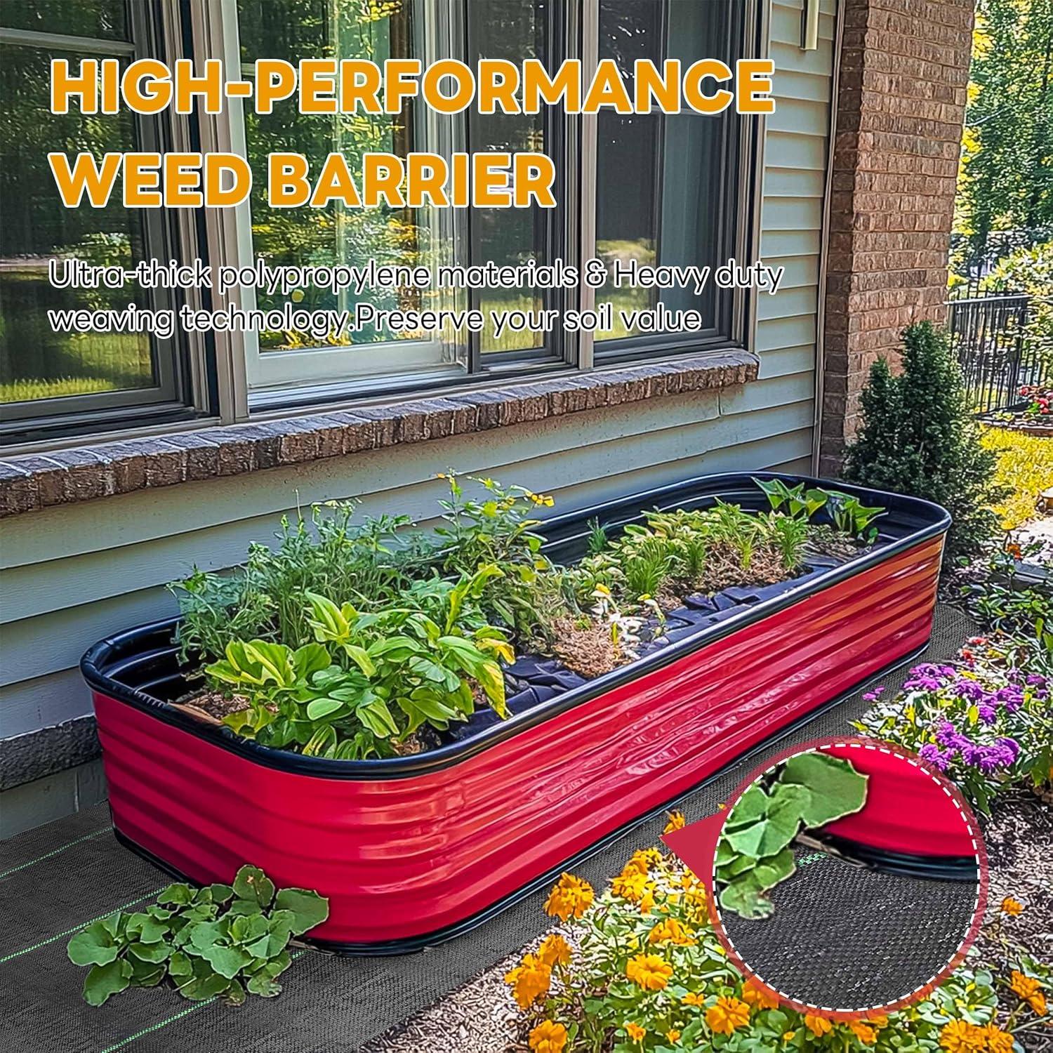 4FT x 50FT Weed Barrier Landscape Fabric Premium Heavy Duty with High Water Permeability and Breathability Woven Geotextile Fabric for Underlayment