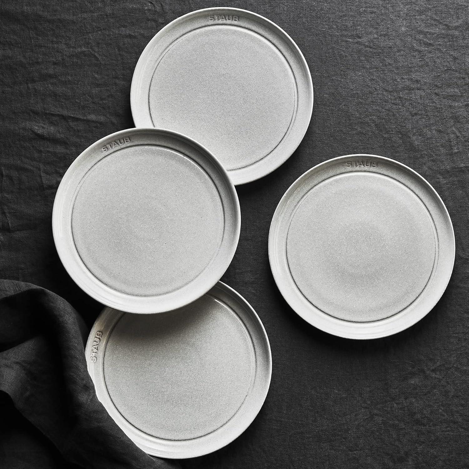 Staub Staub Ceramic Dinnerware 4-Piece 9-inch Salad Plate Set