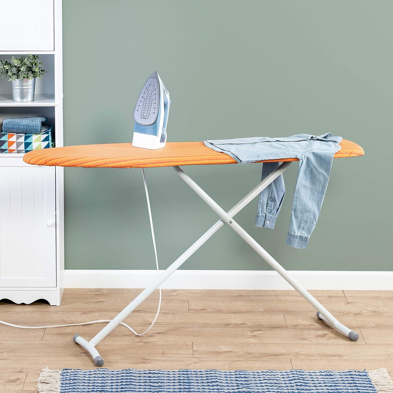 Honey-Can-Do 54" W Orange Lightweight Steel 2-Leg Freestanding Ironing Board