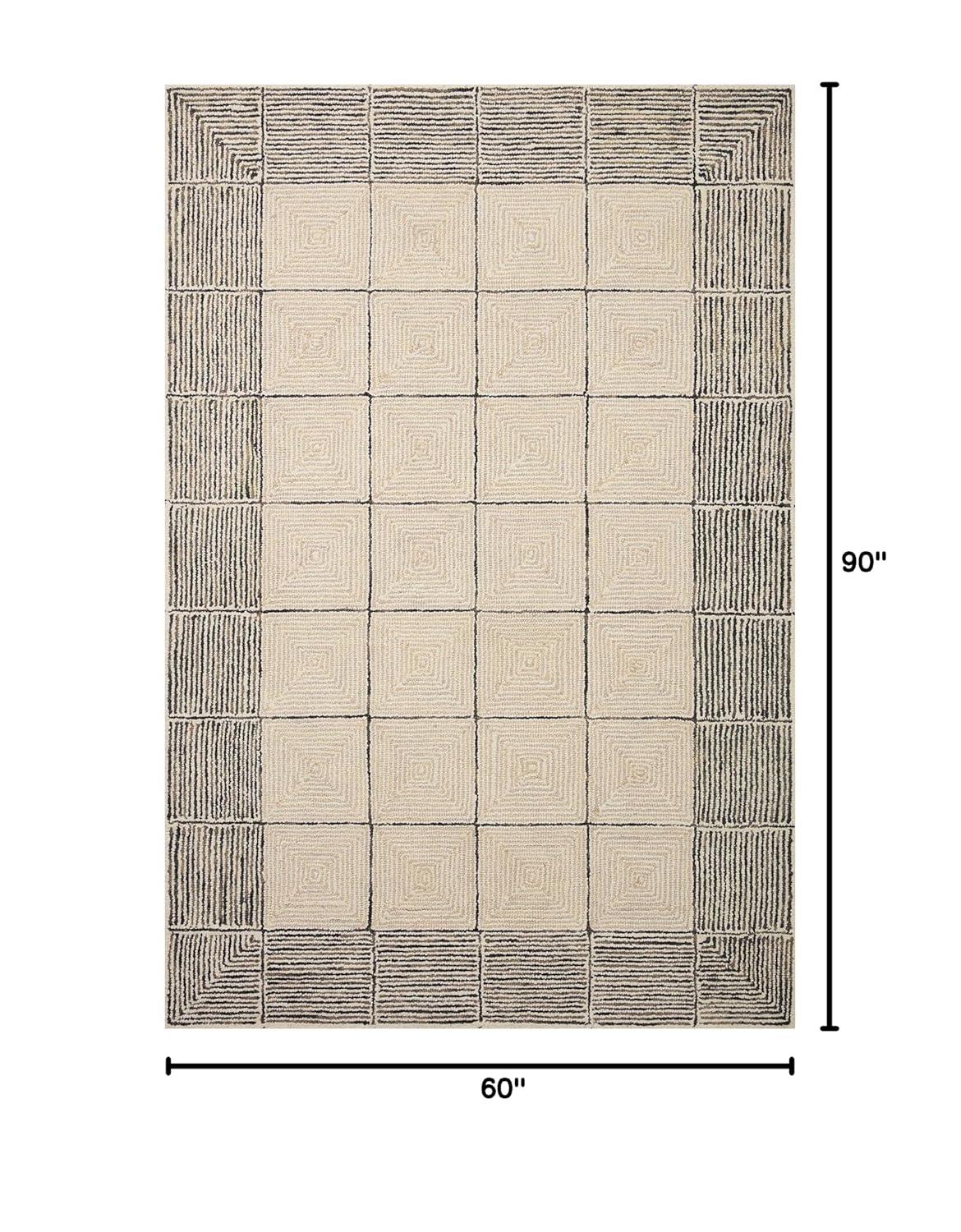 Chris Loves Julia x Loloi Francis Collection FRA-02 Cream / Black, ContemporaryArea Rug