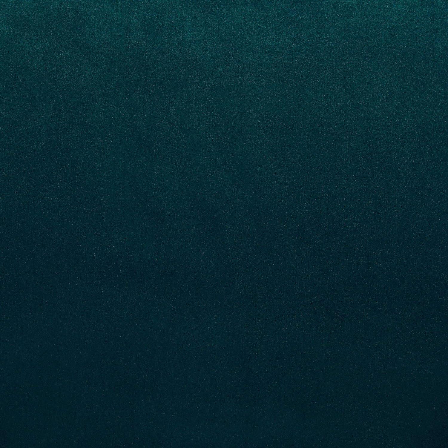 Set of 2 (84"x54") Velvet Back Tab Light Filtering Window Curtain Panels Teal - Exclusive Home: Polyester, Plain Weave