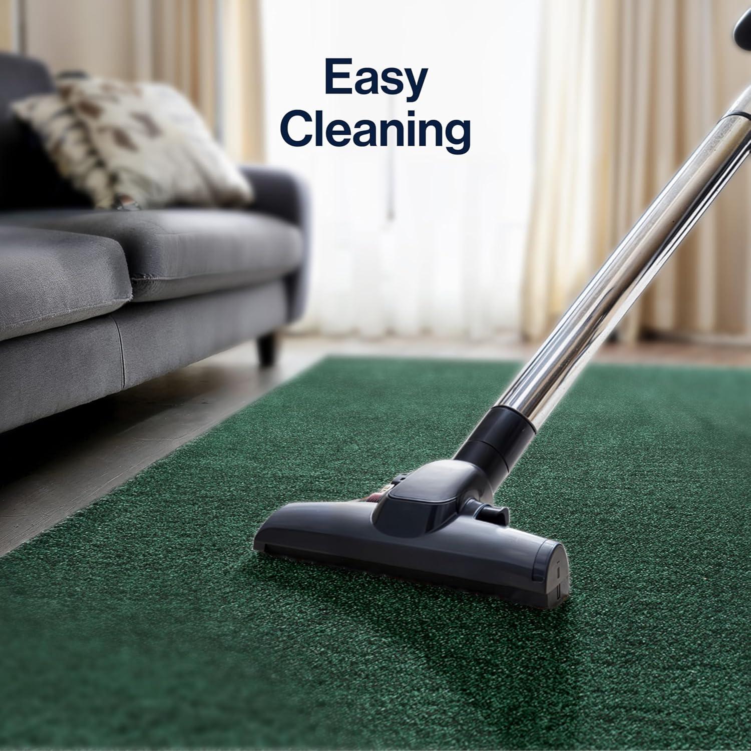 Haze Solid Low-Pile Emerald 10 ft. x 14 ft. Area rug -JONATHAN Y