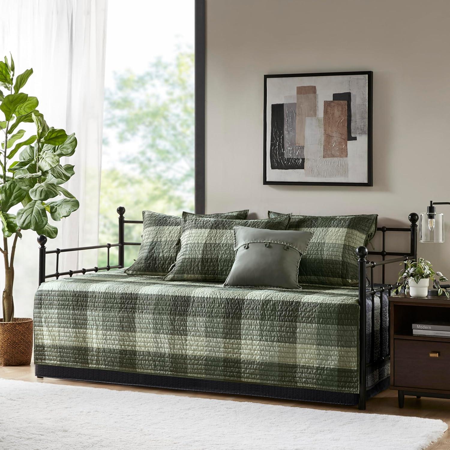 Ridge 3 Piece Reversible Plaid Daybed Cover Set