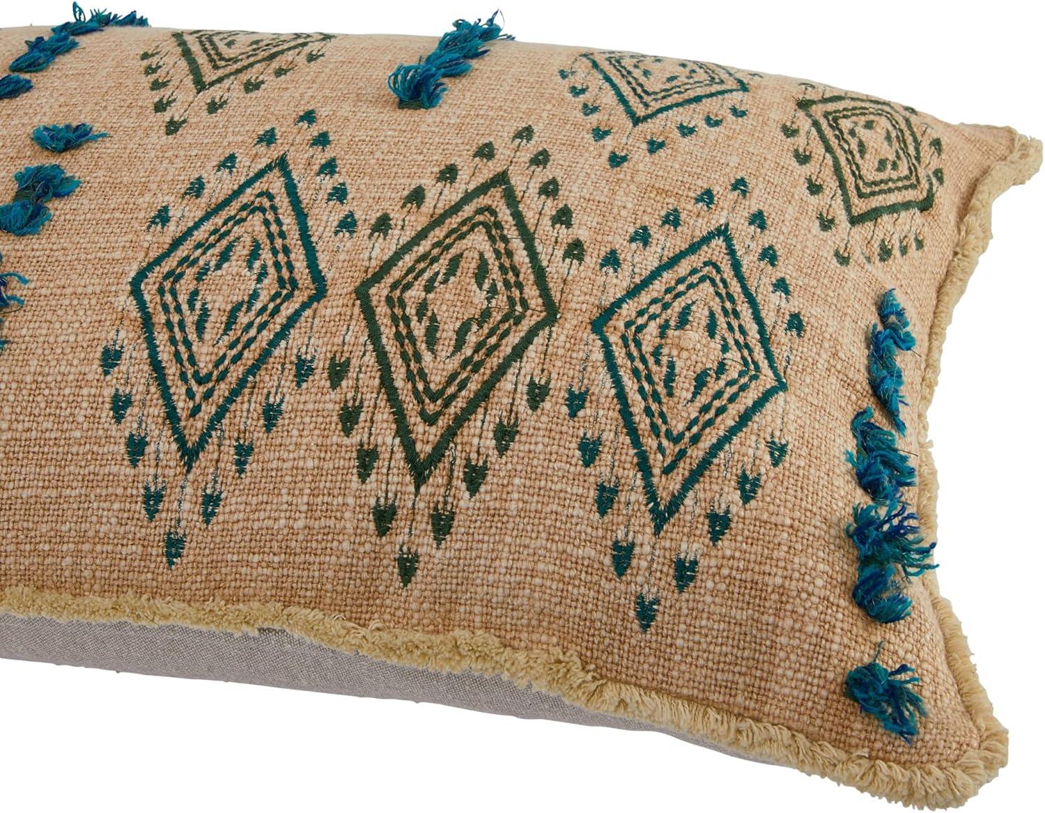 Fringed Cotton Pillow Cover