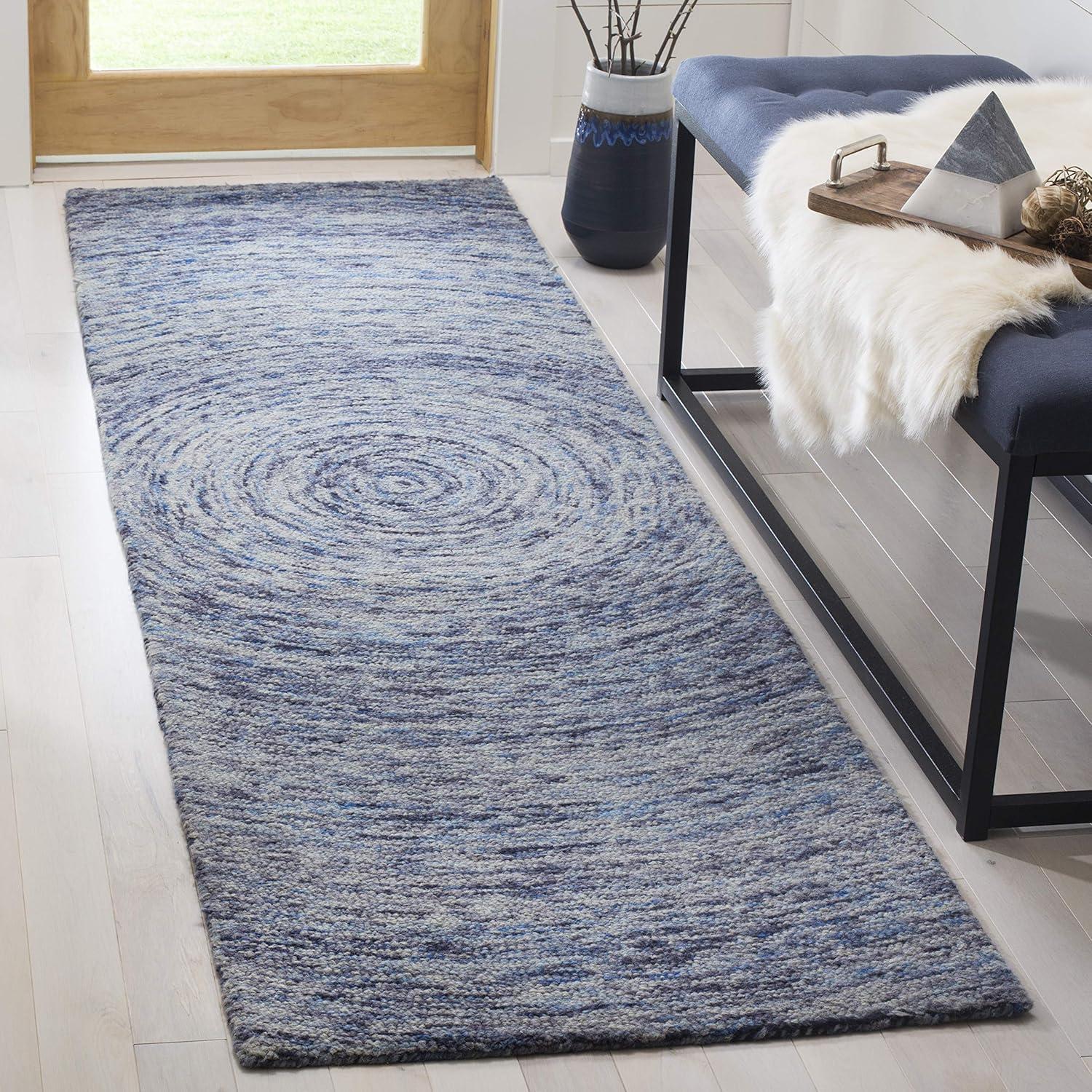 Ikat IKT633 Hand Tufted Runner Rug - Dark Blue/Multi - 2'3"x6' - Safavieh