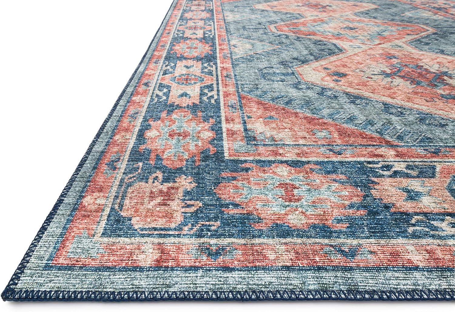 Loloi II Skye Oriental Turquoise / Terracotta Area Rug