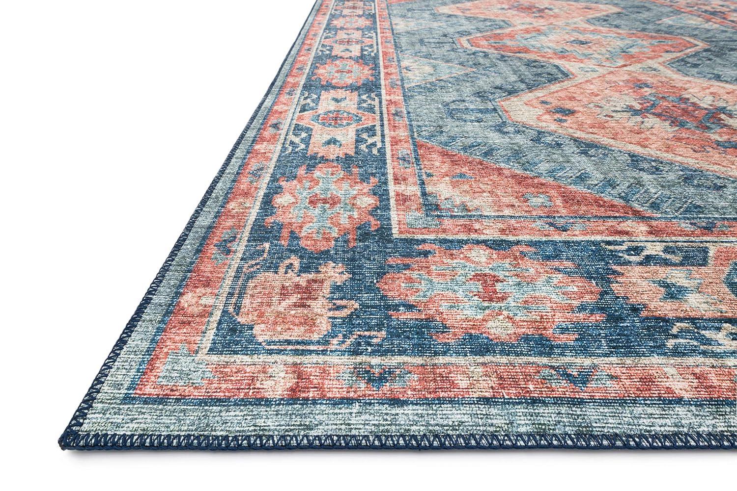 Loloi II Skye Oriental Turquoise / Terracotta Area Rug