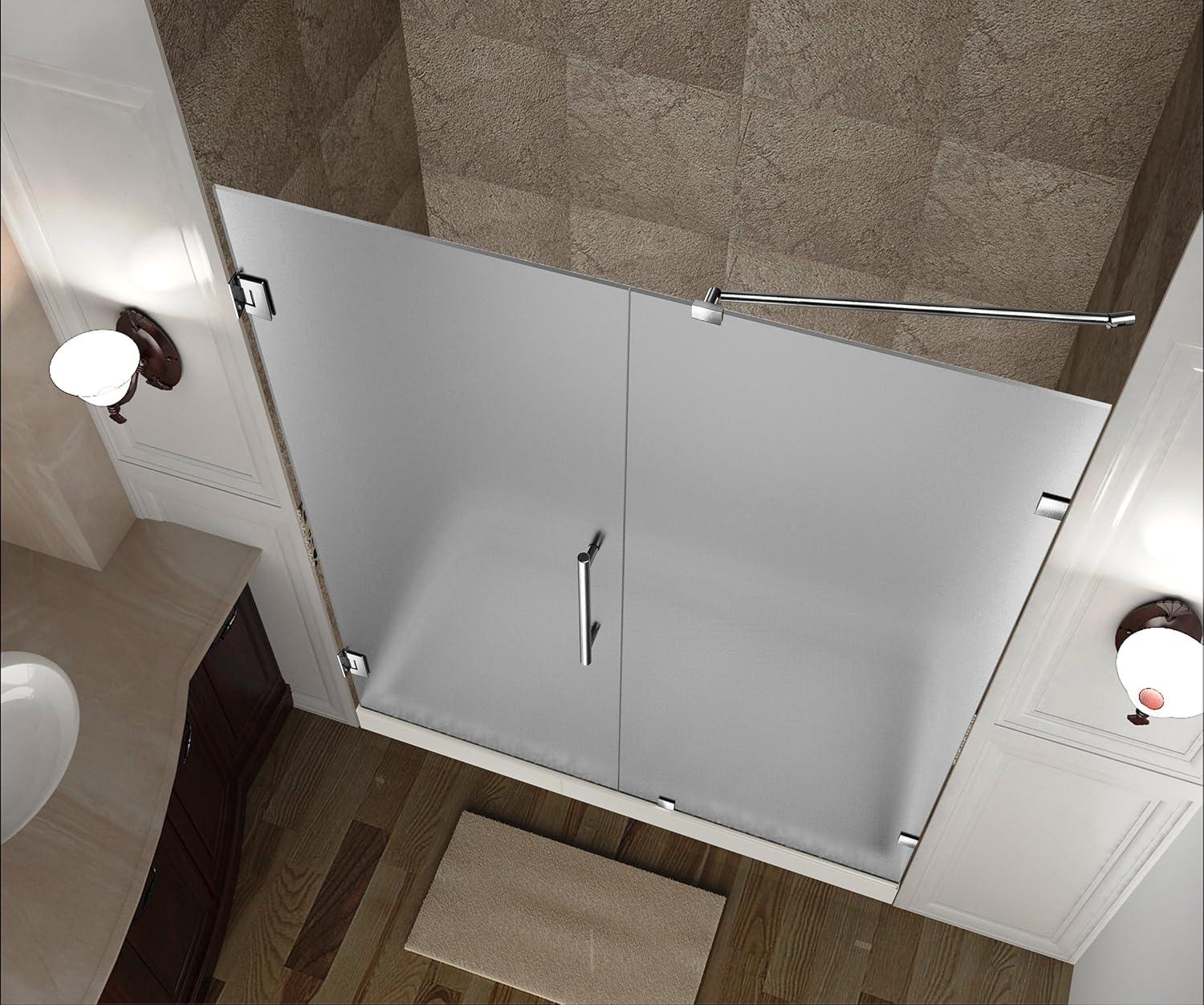 Nautis 30" W x 72'' H Hinged Frameless Shower Door