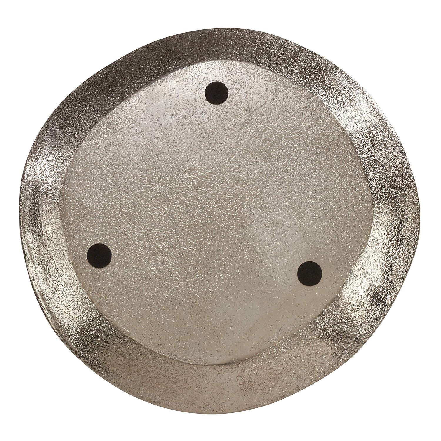 Saro Lifestyle Brushed Aluminum Charger (Set of 4), Silver, 13" Round