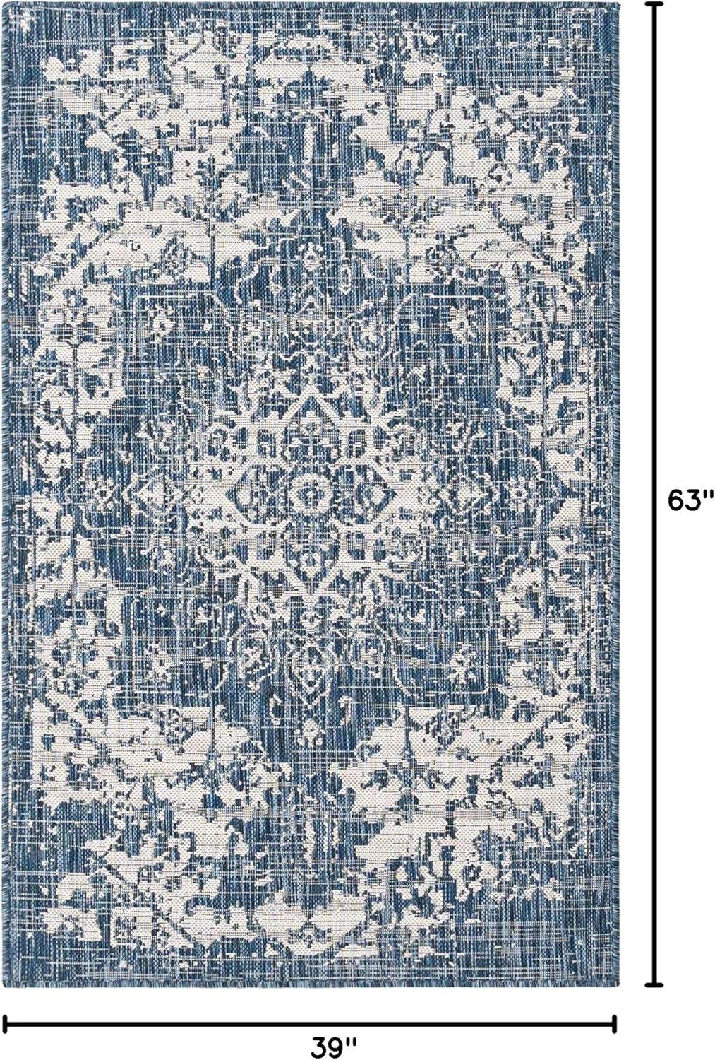 Jill Zarin Outdoor Dubai Medallion Woven Area Rug