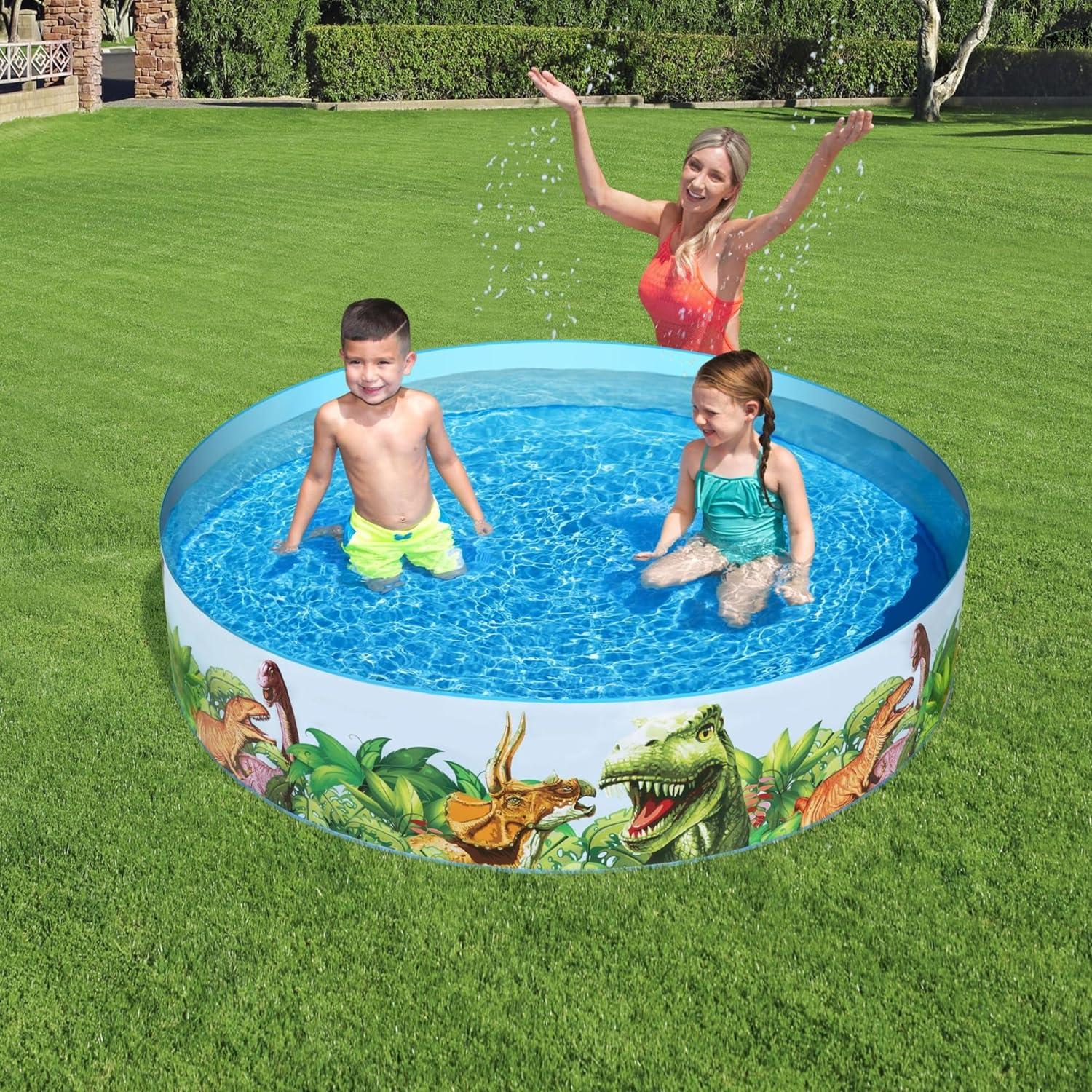 Bestway BW55022-20 Dinosaurous Fill 'N Fun Kiddie Paddling Pool, 1.83 m x 38 cm One Size,Multicolor