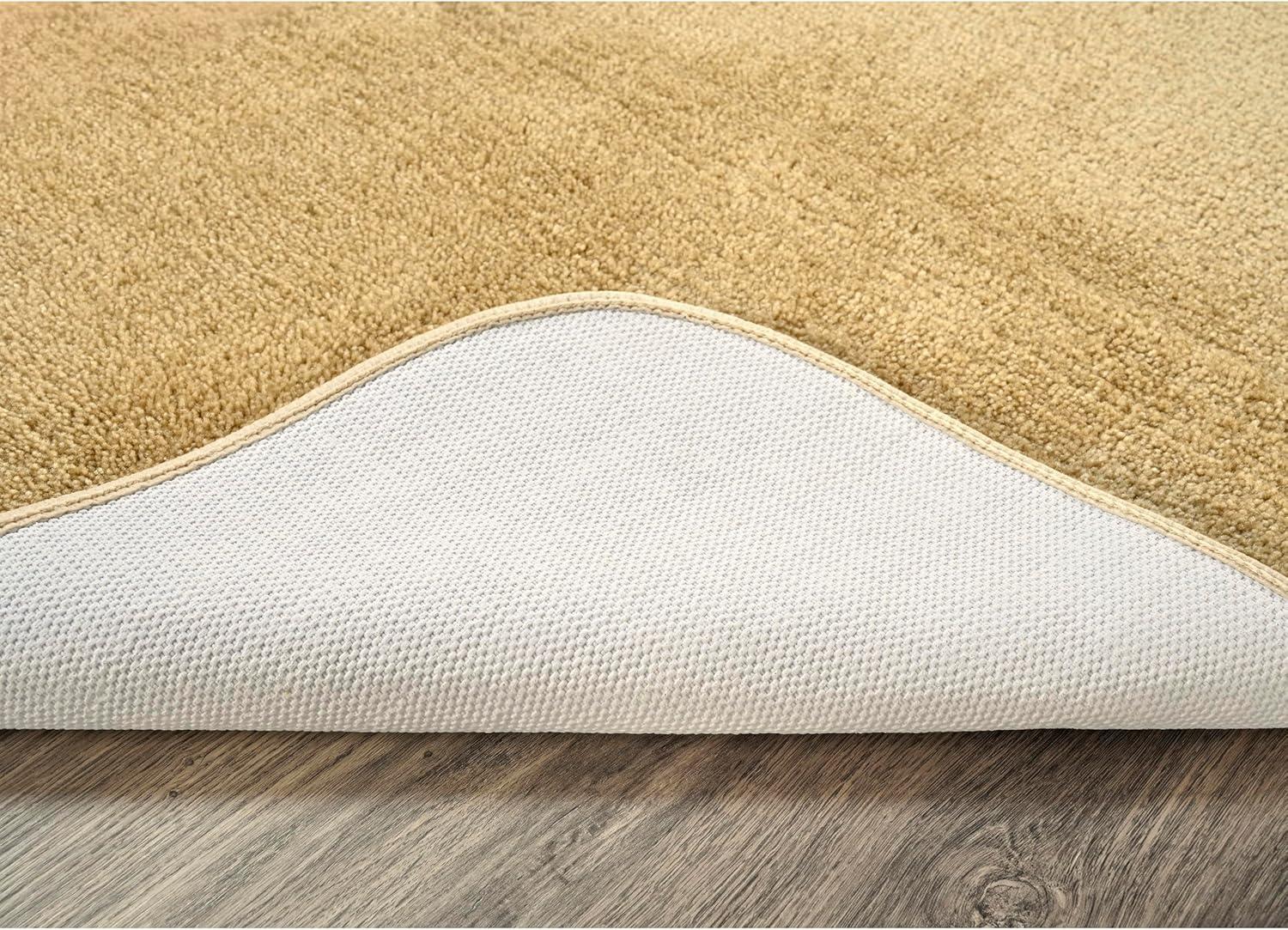 2pc Traditional Nylon Washable Bathroom Rug Set Linen - Garland Rug: Machine Made, Tufted, Latex Backing