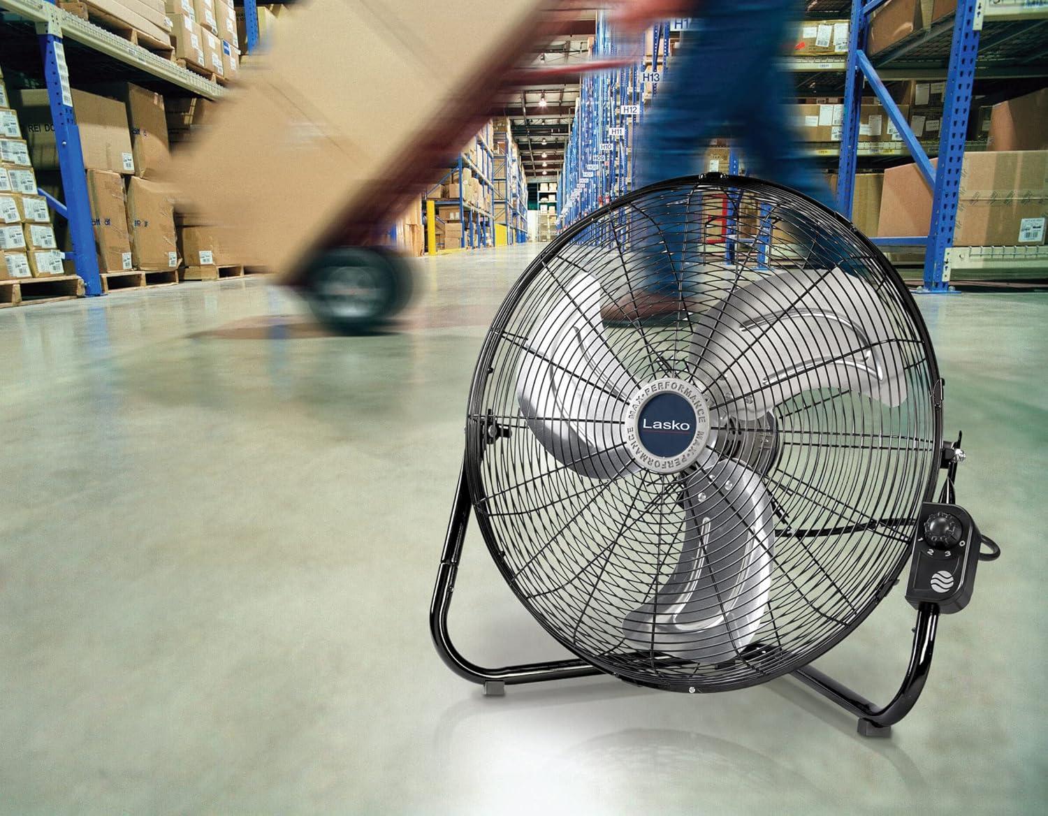 Lasko QuickMount 20" 3-Speed Max Performance High Velocity Wall Mounted Floor Fan, 2264QM